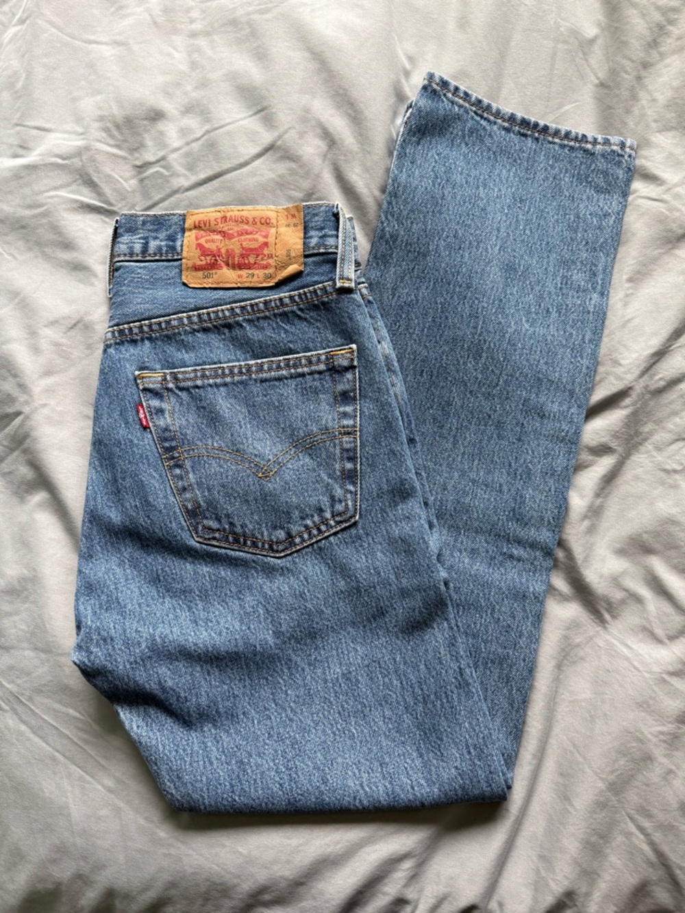 Levi's Men's Straight-Leg Jeans in Light Blue Denim